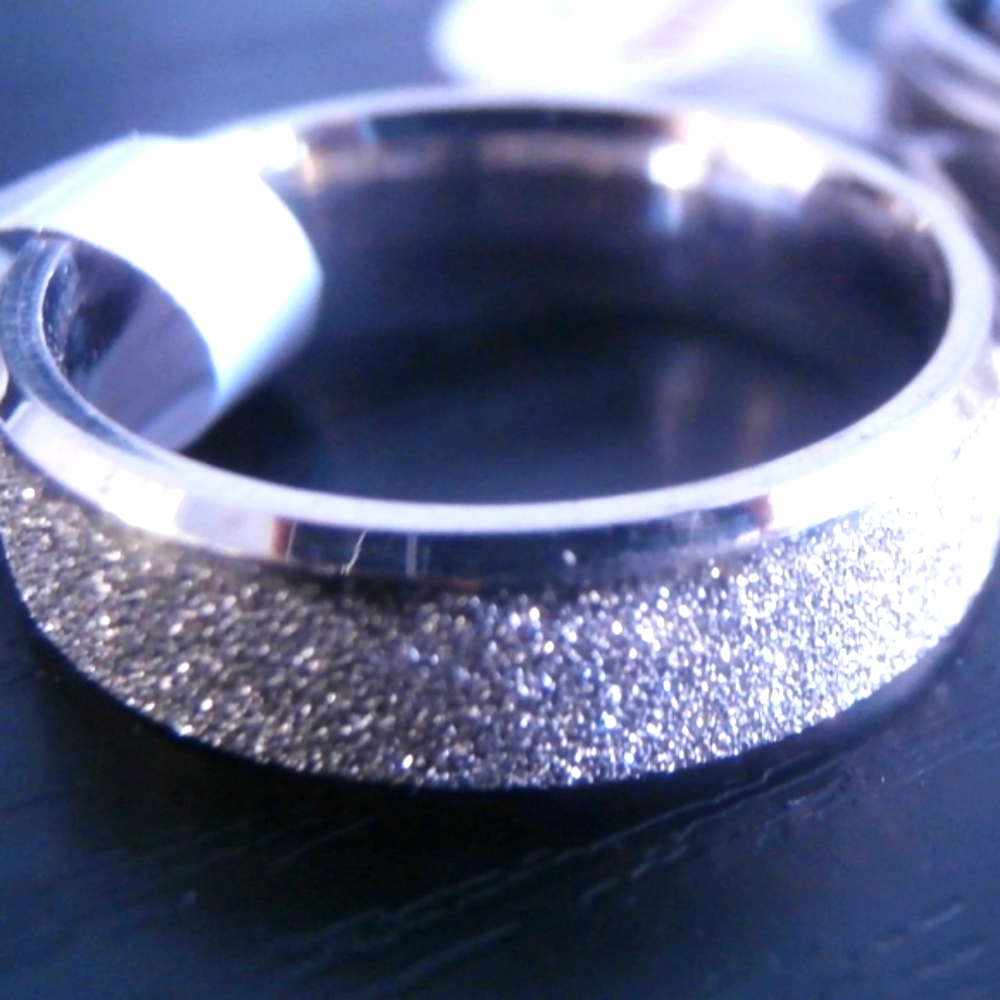 Silver Stainless Steel Band Ring